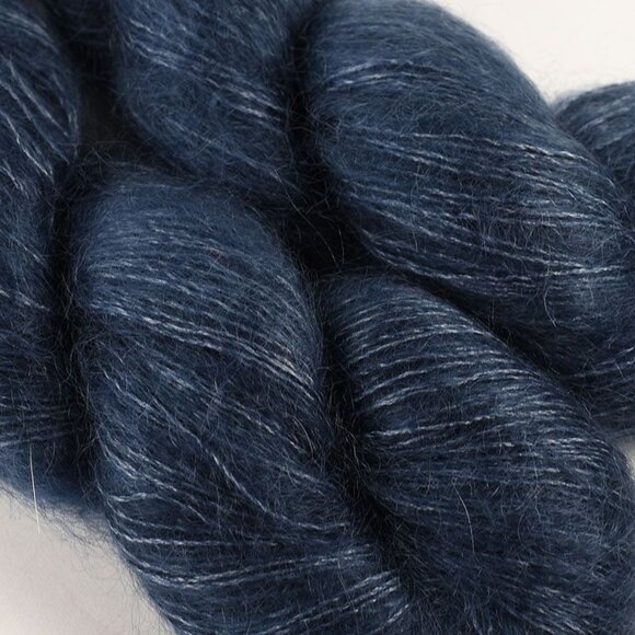 Purl Soho Tussock Yarn 2 Skeins Super Fine Kid Mohair Silk Blend Blue Fjord - Picture 2 of 4